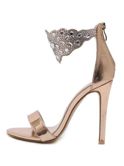 Stiletto Heel Open Toe Rhinestones Chic Sandals Women's Shoes - Power ...