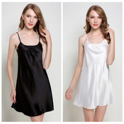 V-neck Sexy Sleeveless Sleepwear Nightgowns - Power Day Sale