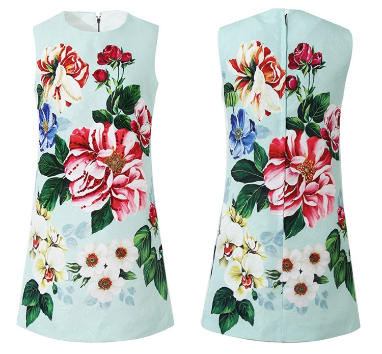 Floral Print Sequin Elegant Fashion Designer Mini Dress - Power Day Sale