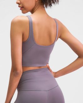 Naked-feel Padded Athletic Running Fitness Sport Crop Tops