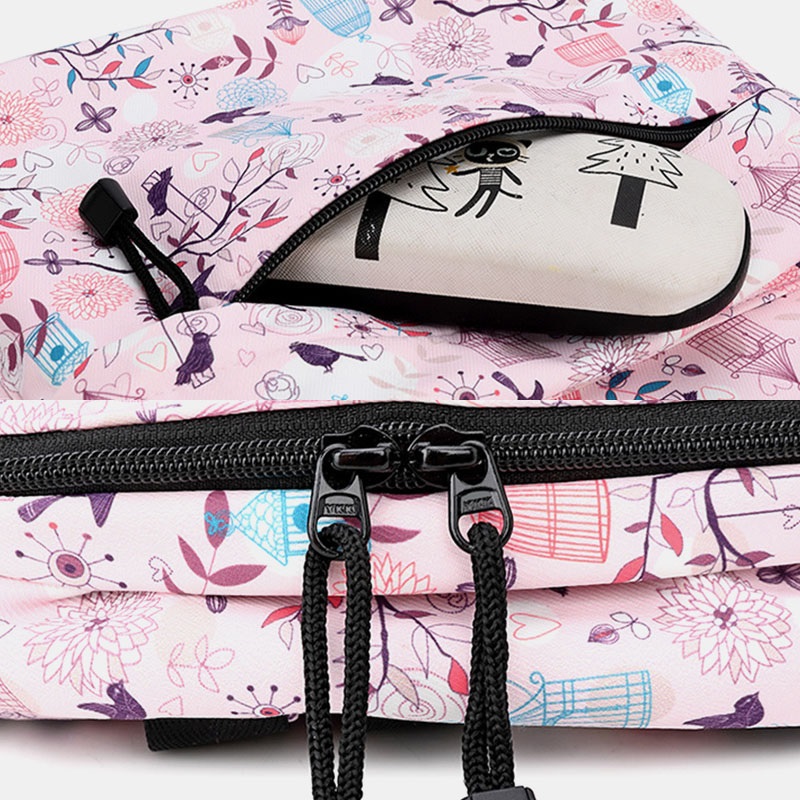Print Waterproof Casual Backpack School Bag - Power Day Sale
