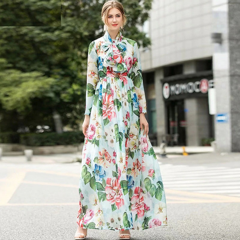 Figueroa & Flower Print Tiered Maxi Dress - Plus – Dressbarn