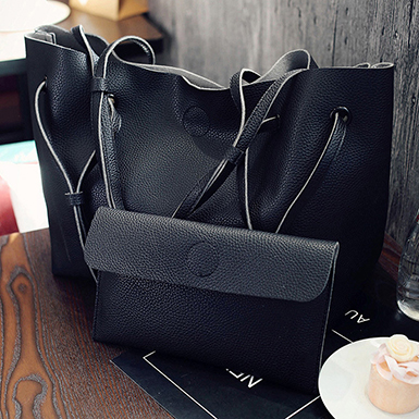 Two Piece Bag Set - Tote with Optional Strap Styles Matching Wallet ...