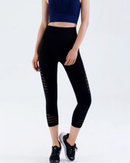 Breathable High Waist Butt Lifter Cropped Sports Leggings