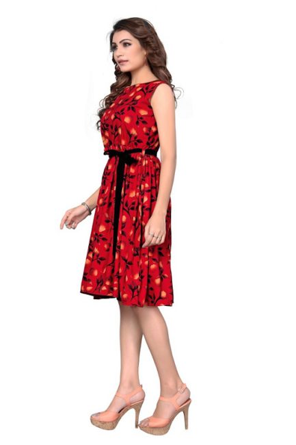 Formal Evening O-Neck Floral Pattern Party Mini Dress - Power Day Sale