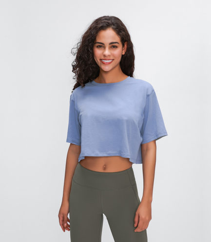 Light Cotton Running T-Shirt Crop Top - Power Day Sale