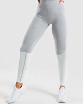 Outdoors Running Contrast Color High Waisted Leggings