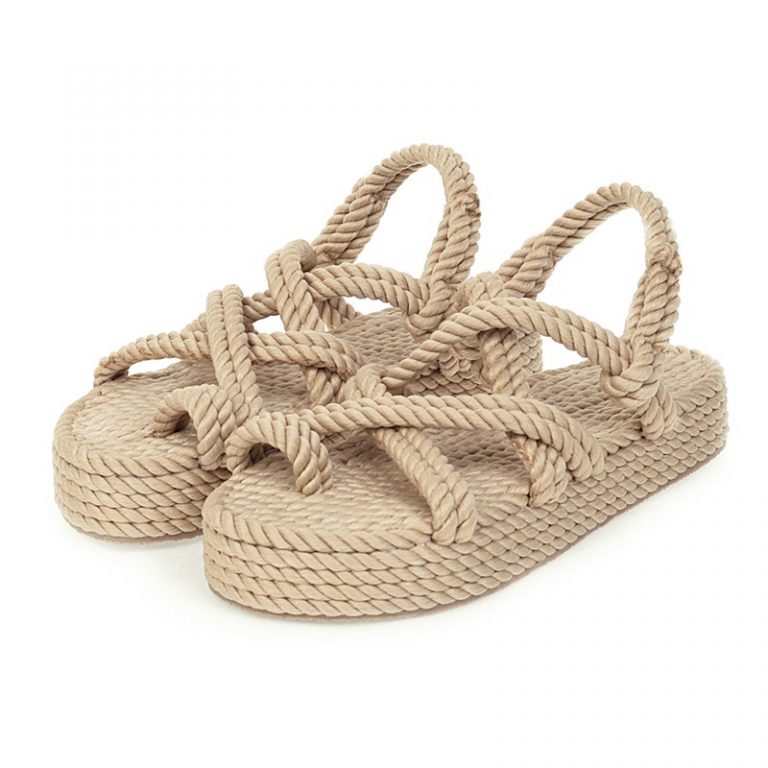 Platform Gladiator Fisherman Espadrille Sandals - Power Day Sale