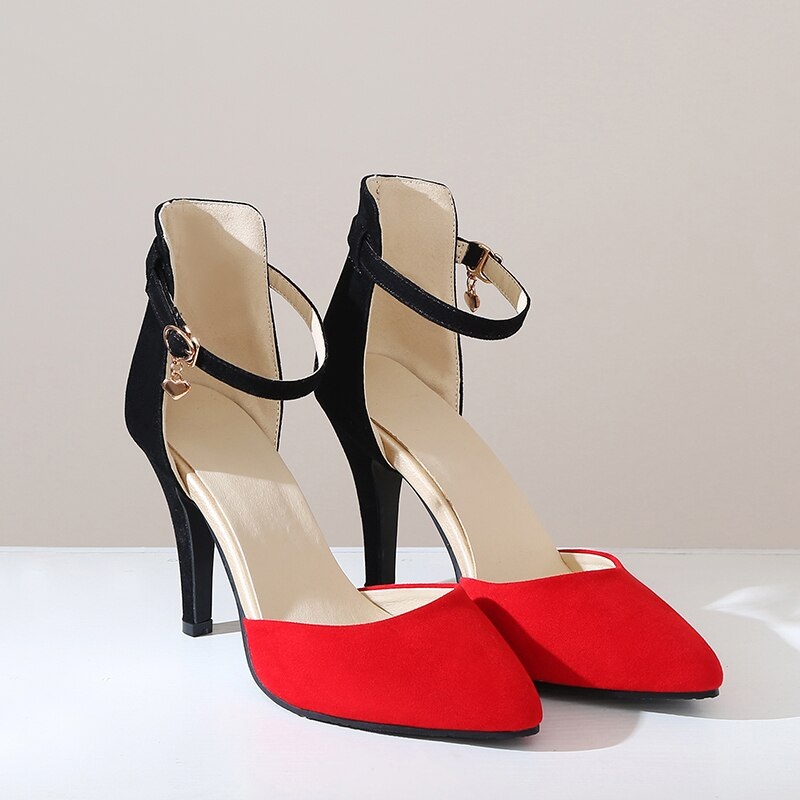 Pointed toe Mixed Color High Heels Sandals 9.7
