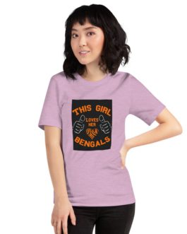 This Girl Loves Her Bengals Dark Back Unisex Premium T-Shirt