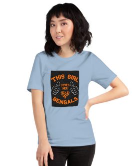 This Girl Loves Her Bengals Dark Back Unisex Premium T-Shirt