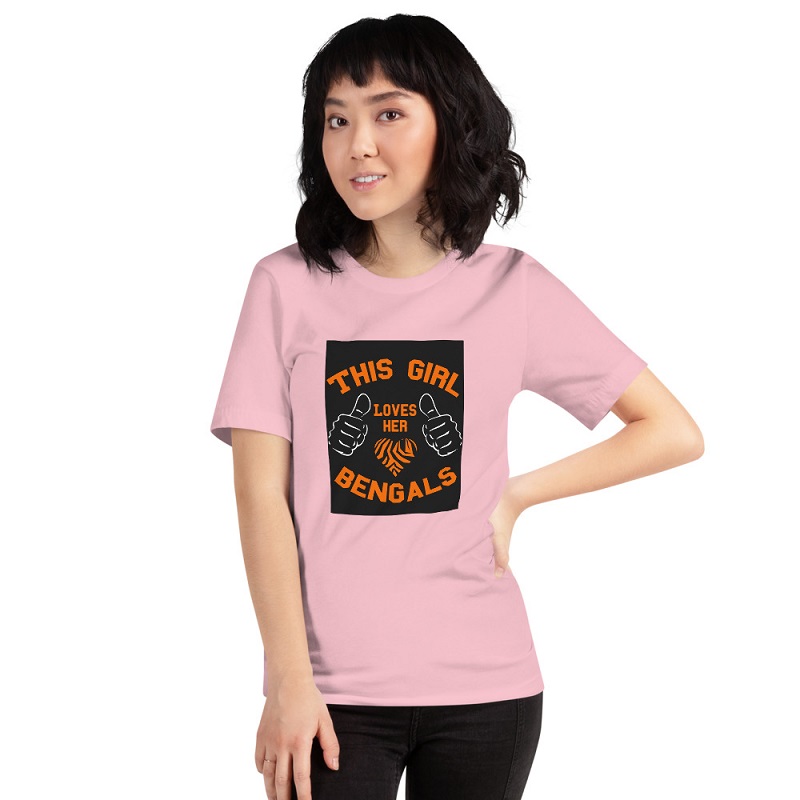 This Girl Loves Her Bengals Dark Back Unisex Premium T-Shirt - Power Day  Sale