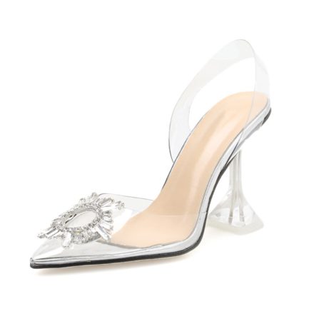 Transparent Clear Crystal Colorful Pvc High Heels Sandals - Power Day Sale