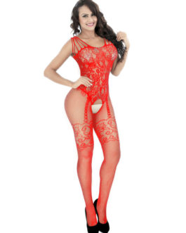 Bridal Lingerie Lace Crotchless Strappy Sexy Hosiery Bodystocking