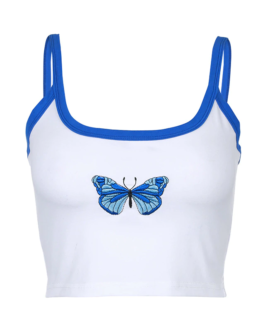 Butterfly Printed Sleeveless Camis Top