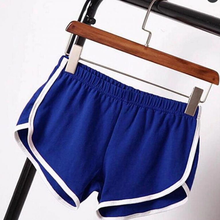 Casual Solid Elastic Waist Loose Shorts Power Day Sale