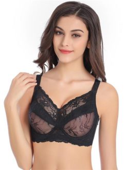 Full Coverage Jacquard Non Padded Lace Sheer Underwire Bra