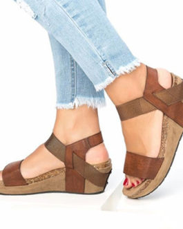 Strappy Wedge Sandals – Open Toes