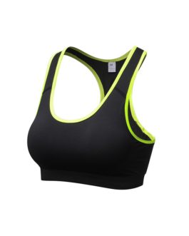 U Neck Wire Free Breathable Solid Color Yoga Tops