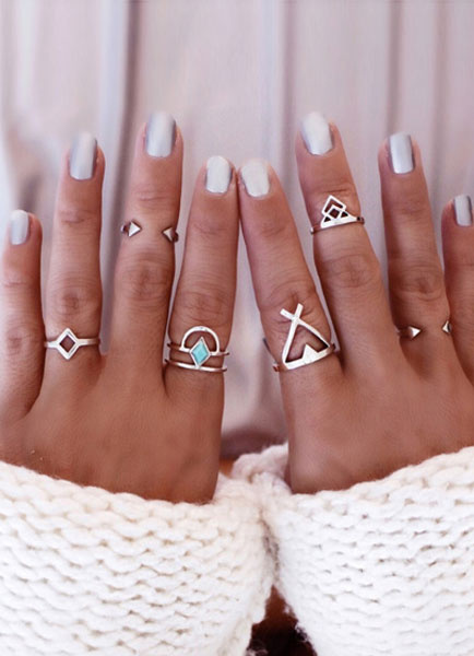 6-piece Geometric Rings