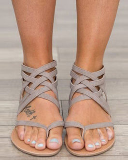 Cross Strap Ankle Sandals