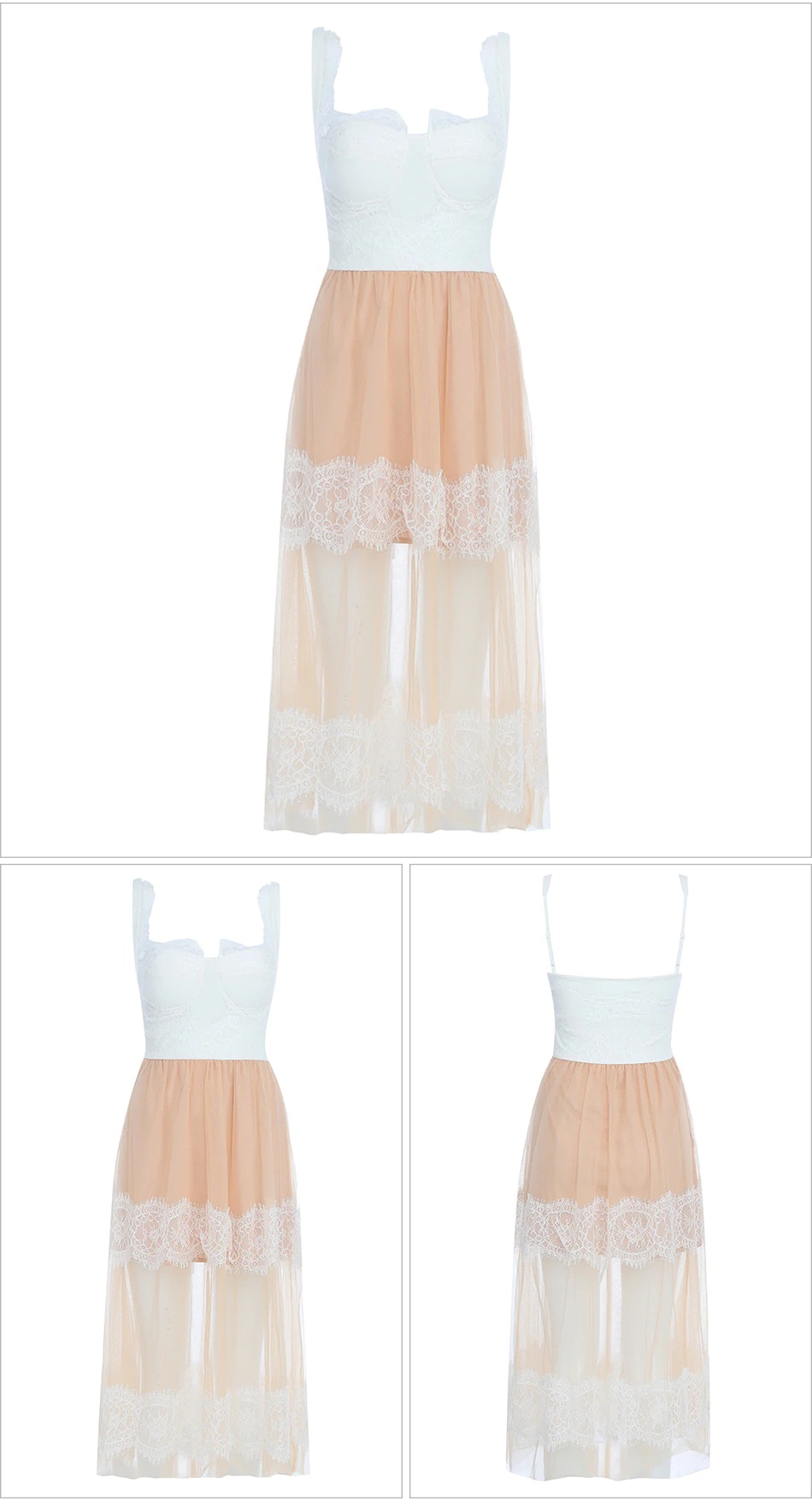 Elegant Lace Evening Party Midi Dress 7.3