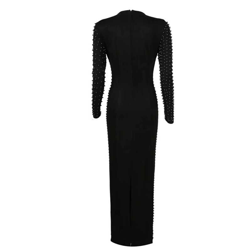 Elegant Long Sleeve Bodycon Dress - Power Day Sale