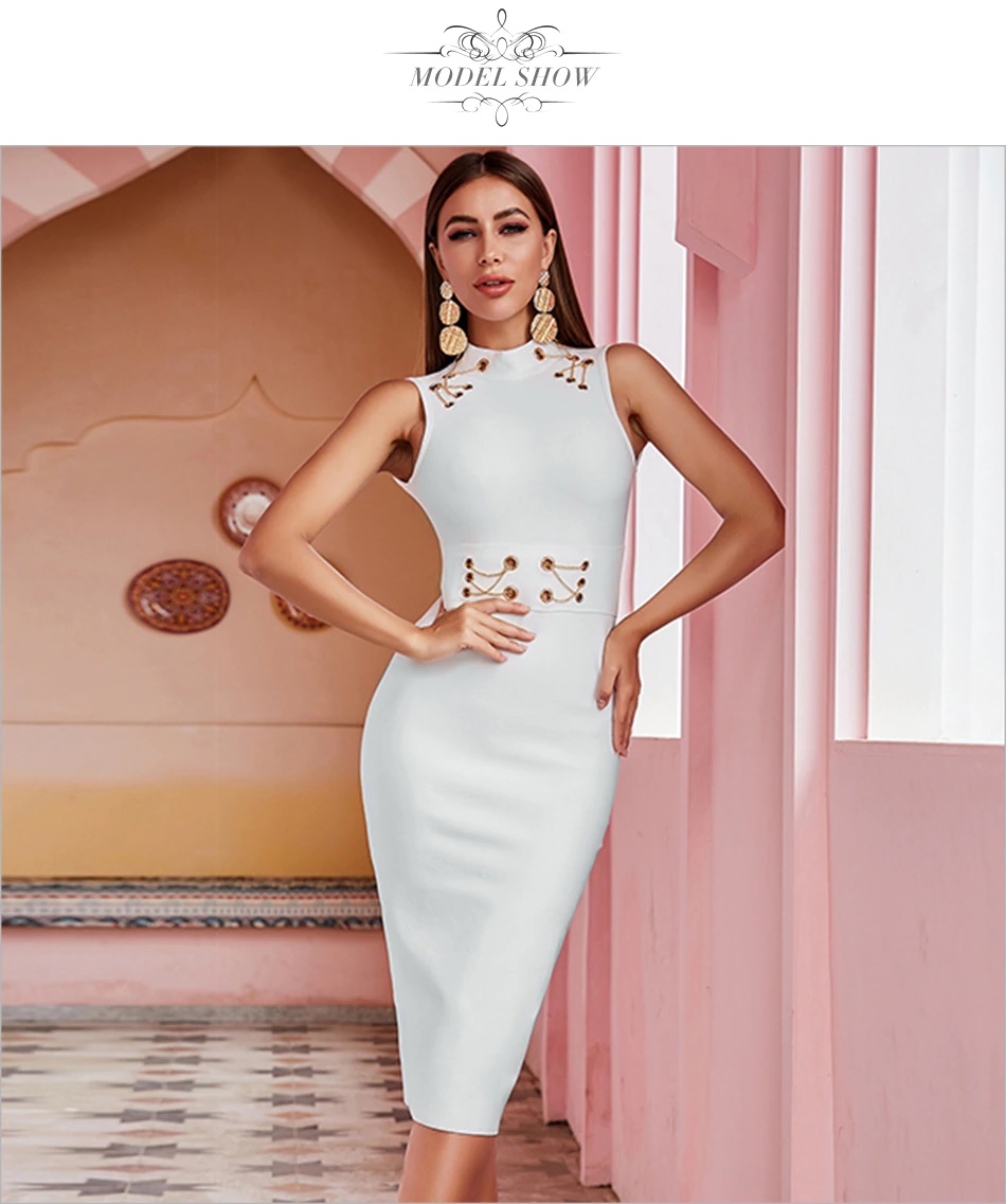 Sexy Runway Backless Hollow Out Celebrity Party Bandage Dress 7