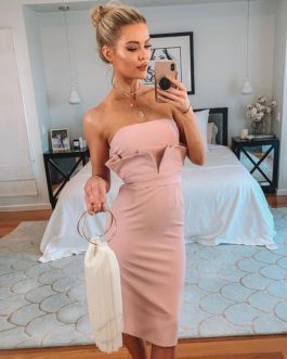 Sexy Strapless Sashes Evening Party Dress