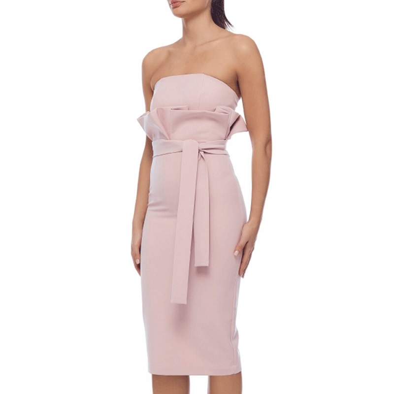Sexy Strapless Sashes Evening Party Dress - Power Day Sale