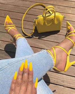 Strappy Stilettos – Pointed Toes
