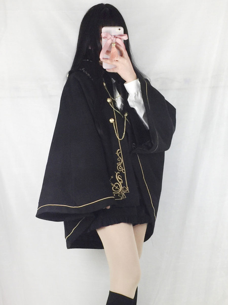 Gothic Lolita Cape Coat Military Style Outerwear
