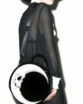 Gothic Lolita Skull PU Leather Cross Body Bag
