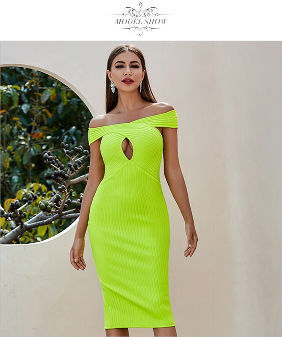 Off Shoulder Sexy Hollow Out Club Celebrity Party Dress Vestidos 5