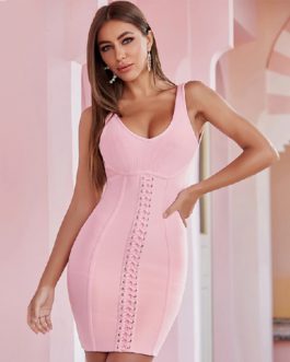 Sexy Sleeveless Tank Celebrity Runway Night Out Party Bodycon Dress