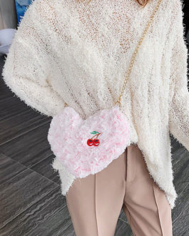 Sweet Lolita Hearts Shaped Cherry Cross Body Bag
