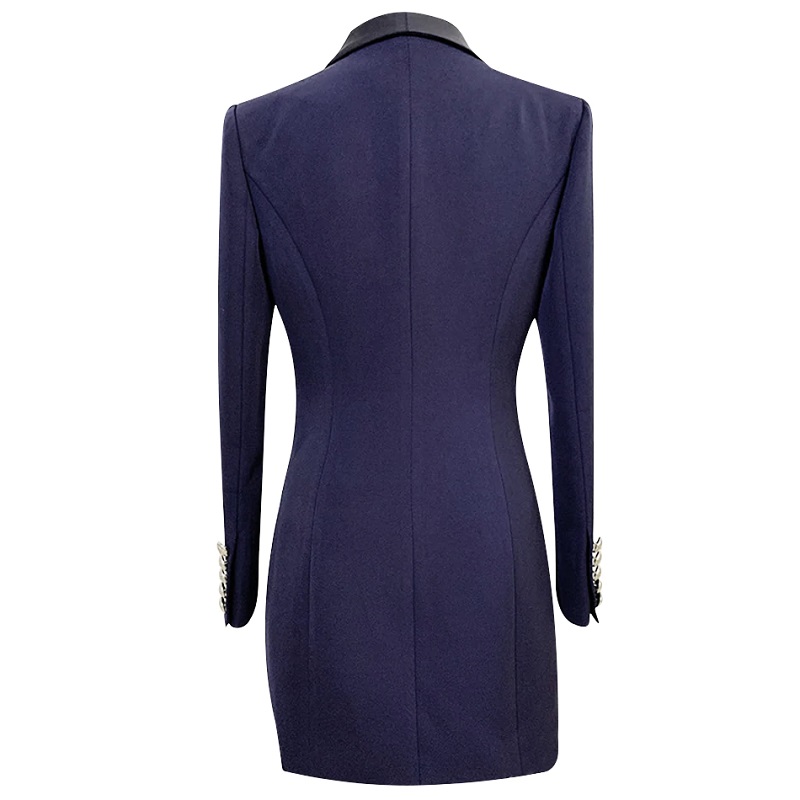 Elegant Slim Trench Double Breasted Runway Party Coat - Power Day Sale