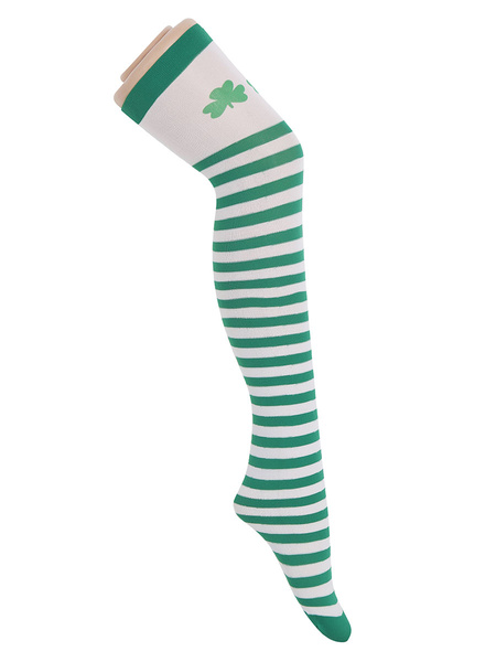 Saloon Clover Knee High Socks Cosplay Stockings - Power Day Sale
