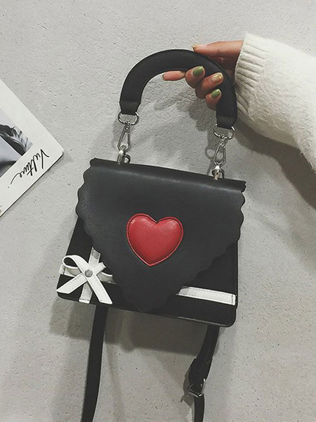 Sweet Lolita Handbag Letter Shaped PU Leather Hearts Cross Body Bag ...