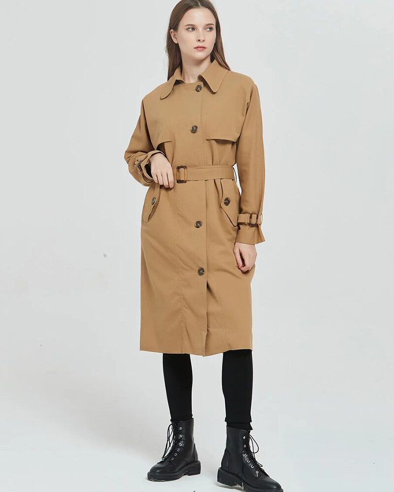 Windbreaker Single Breasted Pockets Outwear Coat