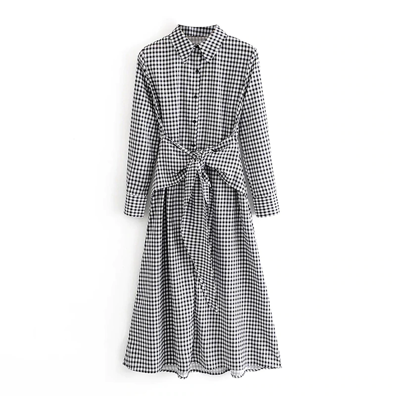 Bow Tie Long Sleeve Casual Dress - Power Day Sale