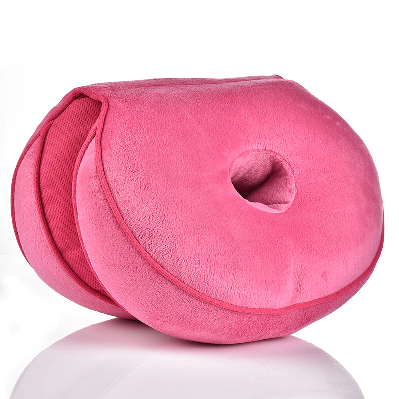 1pc Polyamide Chair Seat Cushion, Minimalist Pink Quilted Detail