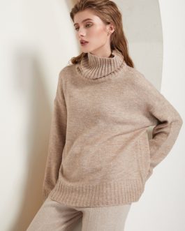 Knitted Turtleneck Cashmere Sweater