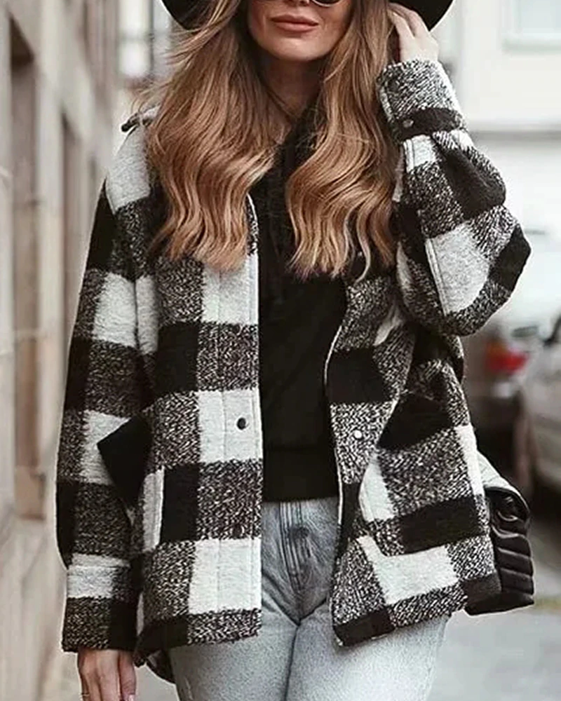 Long Sleeve Casual Pocket Coat