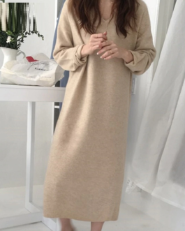 Loose Casual Knitted Sweater Dress