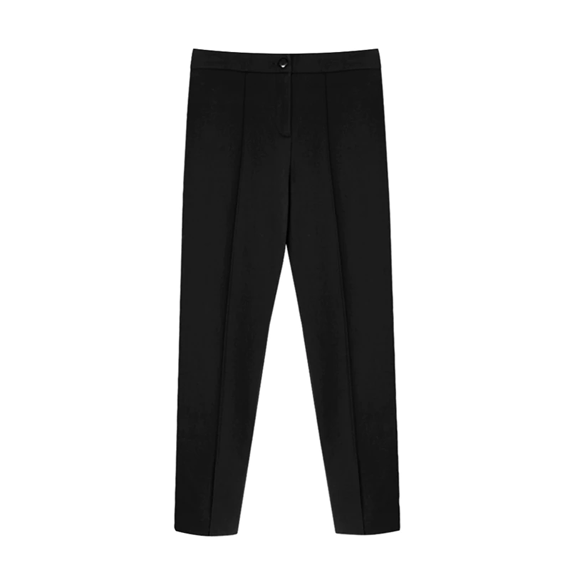 Office Pleated Pencil Pants With Pockets - Power Day Sale