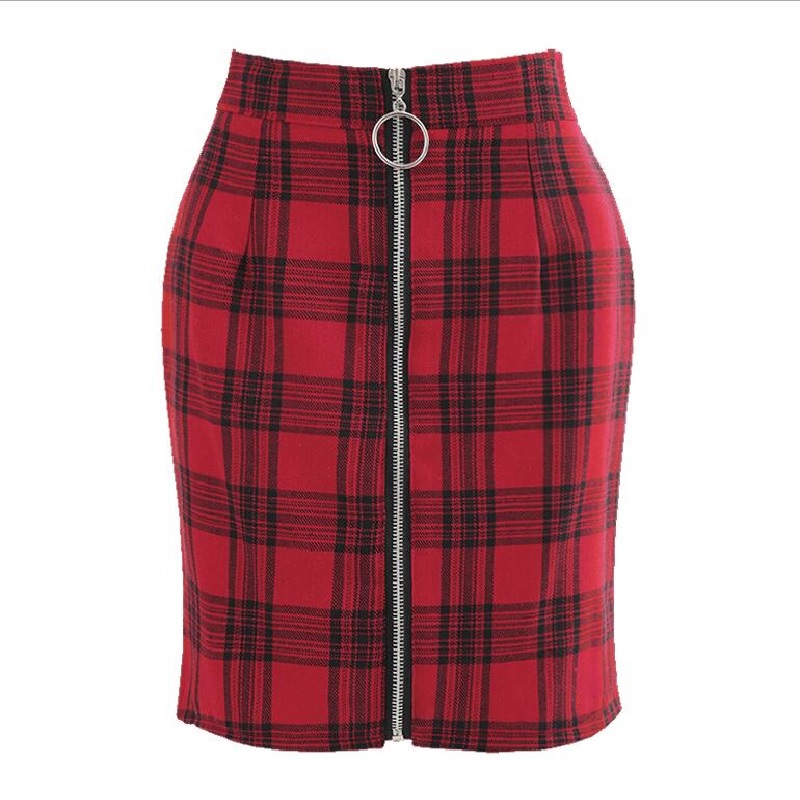 fashion sexy high waist plaid bag hip skirts - Power Day Sale