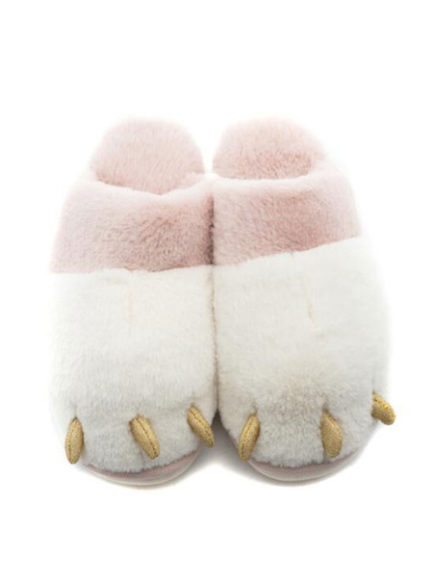 Boa Knitting Wool Upper Closed Toe Indoor Home Slippers - Power Day Sale