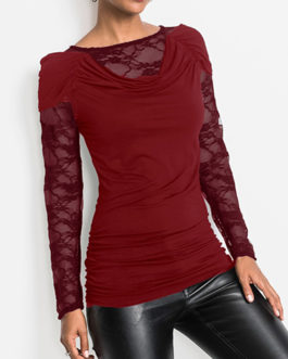 Close-fitting Tunic with Lace Inserts