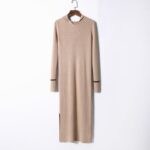 Fashion Long Sleeve Slim Sexy Split Body Con Casual Sweater Dress ...